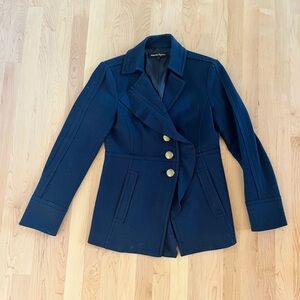 Nanette Lepore Dark Blue Blazer with Gold Buttons